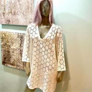 White Eyelet Cover Up Dress